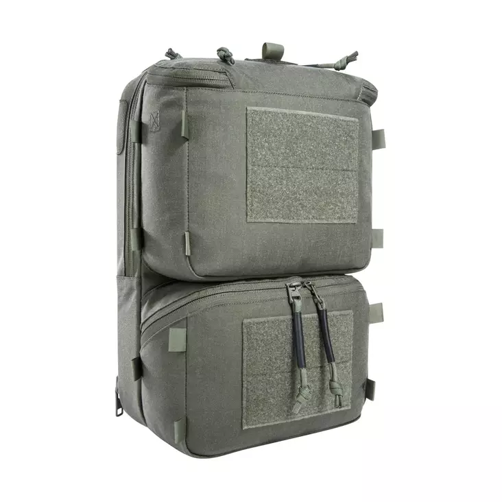 Tasmanian Tiger Operator Pack ZP IRR Backpack Panel, Stone Grey Olive - Vertical Pockets - 7508 - 1