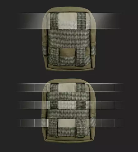 Savotta GP Utility Pocket 3x3, black - Vertical Pockets - 110023109 - 2