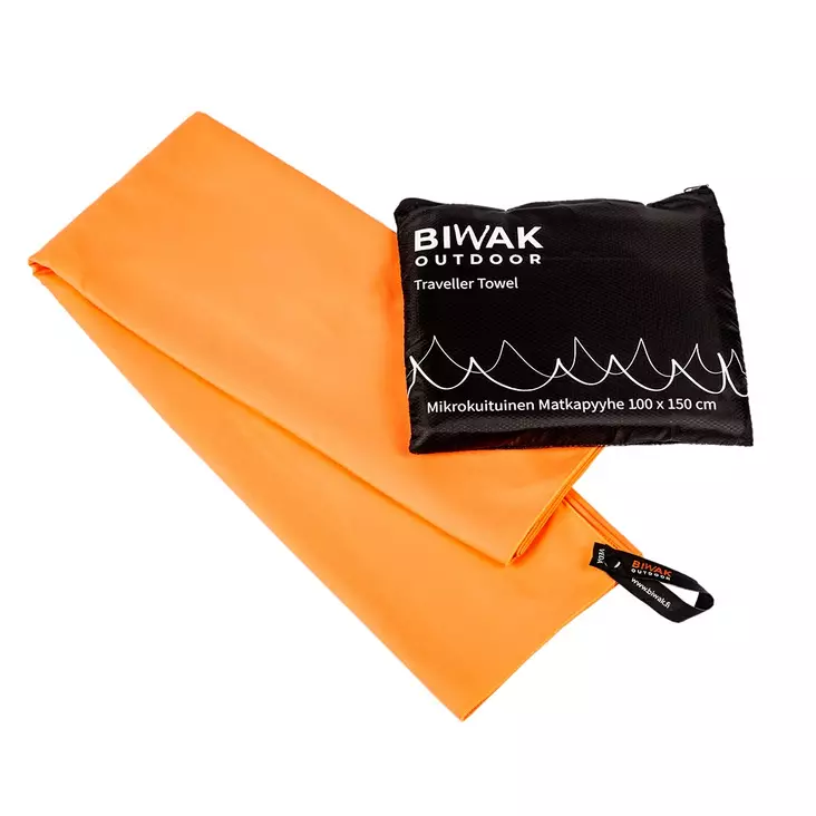 Adventure Travel Towel 100x150 cm, Orange - Travel Towels - BO-10x15ORA - 1