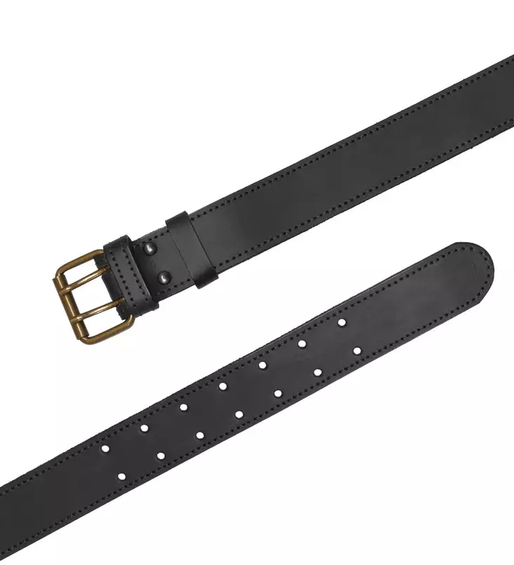 40 mm Leather Belt, Black - Leather Belts - 14013-100-musta - 1