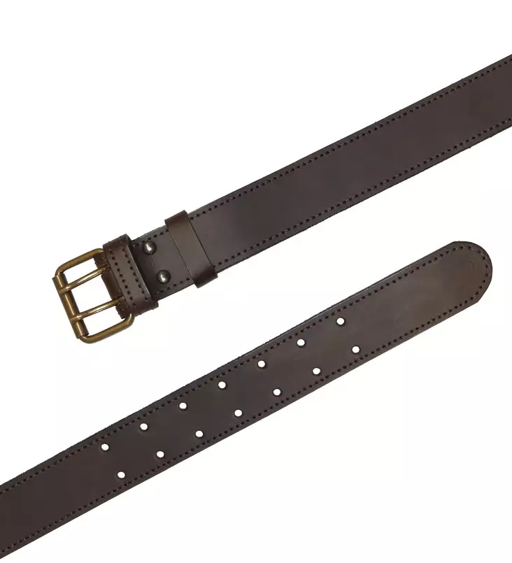 Brown Leather Belt 40 mm - Leather Belts - 14013-100-ruskea - 1
