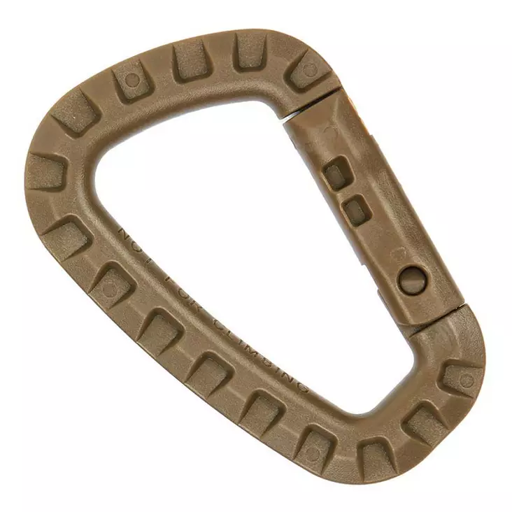 Plastic Carabiner Clip 85 mm, Coyote Brown - Climbing and Carabiners - 259135WB - 1