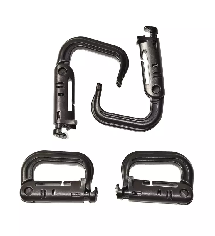 Grimloc Carabiner Set of 4, Black - Climbing and Carabiners - 259136B - 2