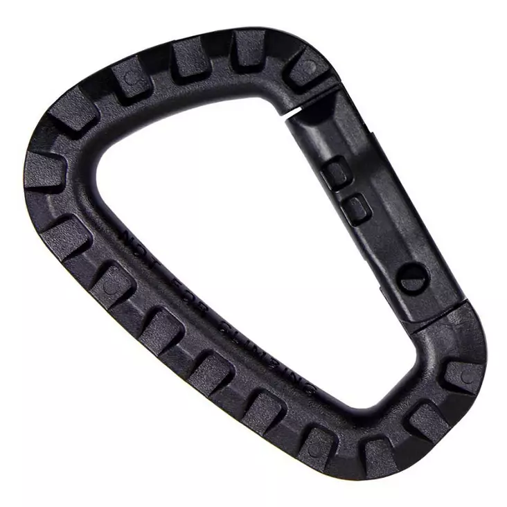 Plastic Carabiner Clip 85 mm, Black - Climbing and Carabiners - 259135B - 1