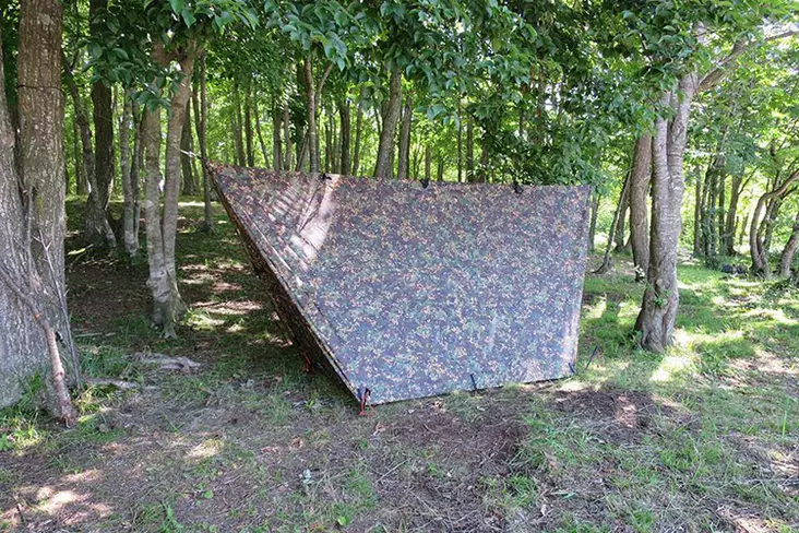 DD Tarp 3X3 m Shelter Fabric Camouflage Pattern - US Eagle webstore