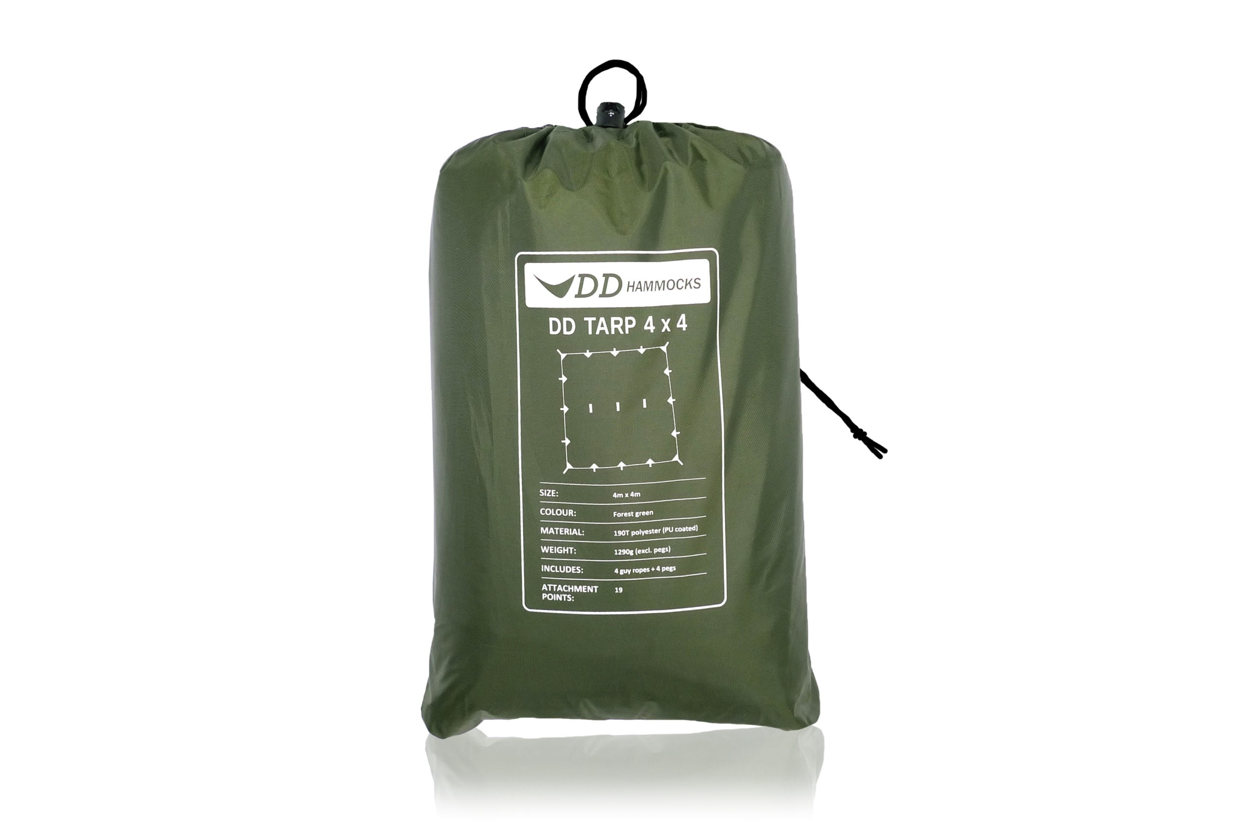 DD Tarp 4X4 m Shelter Canvas Forest Green - US Eagle webstore