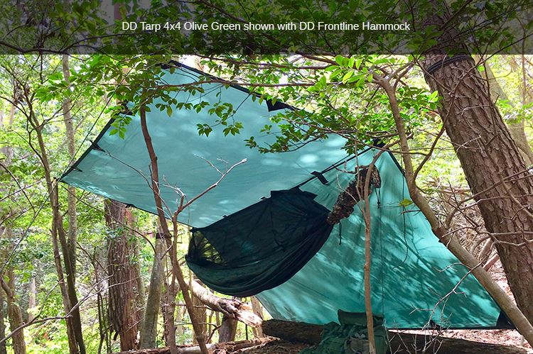 DD Tarp 4X4 m Shelter Canvas Forest Green - US Eagle webstore