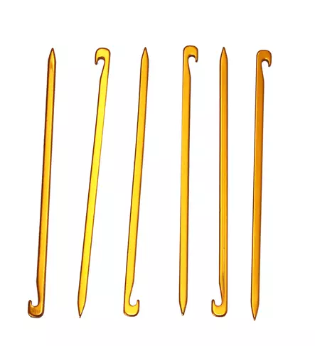 DD Super Lightweight Wedges, 6 pcs, Orange - Camping Supplies - DD-SL-PEG - 1