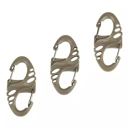 Mini Carabiner Hook Set of 3, Green, Fosco - Climbing and Carabiners - 259132G - 1