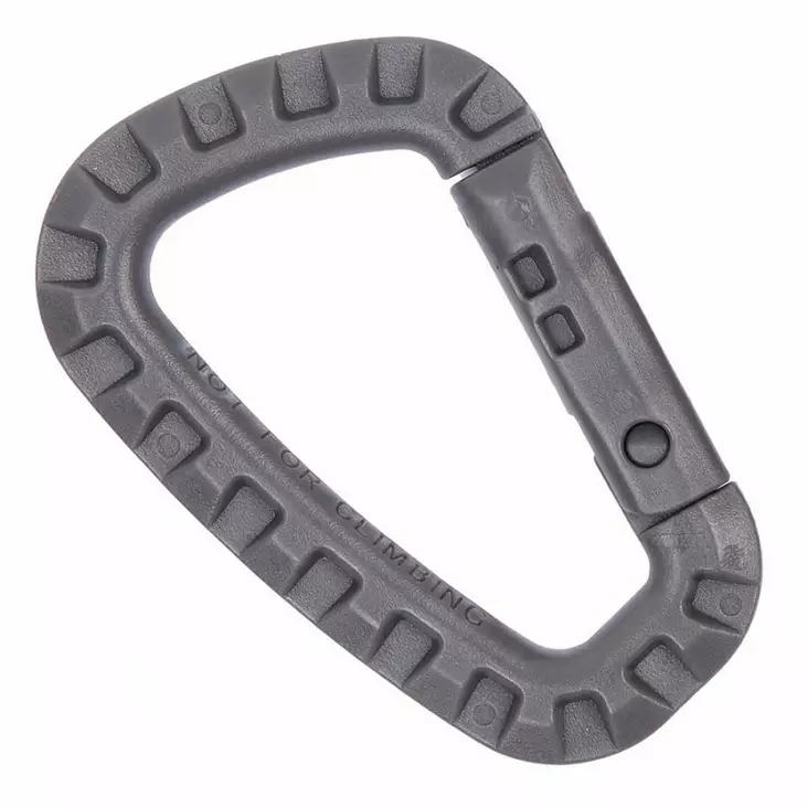 Plastic Carabiner Clip 85 mm, Gray - Climbing and Carabiners - 259135WG - 1