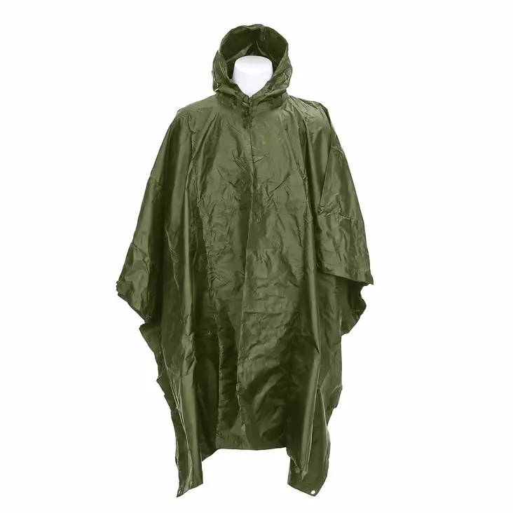 Rain Poncho, Ripstop, Green, Fostex - Rain Ponchos - 325242G - 1