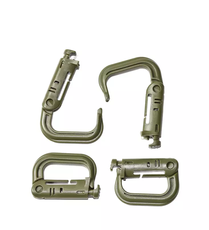Grimloc karabiinit 4 kpl setti, vihreä - Climbing and Carabiners - 259136G - 2