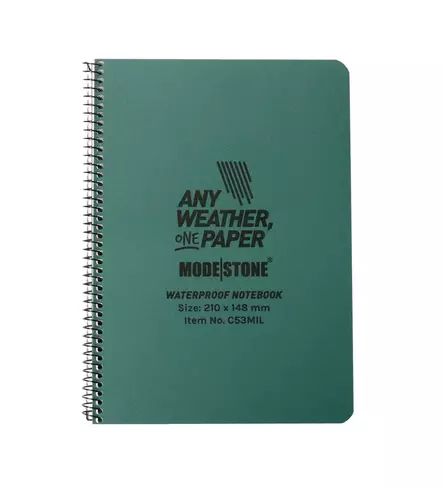 Modestone Waterproof Notepad A5, Green - Pens and Notebooks - C53MIL - 1