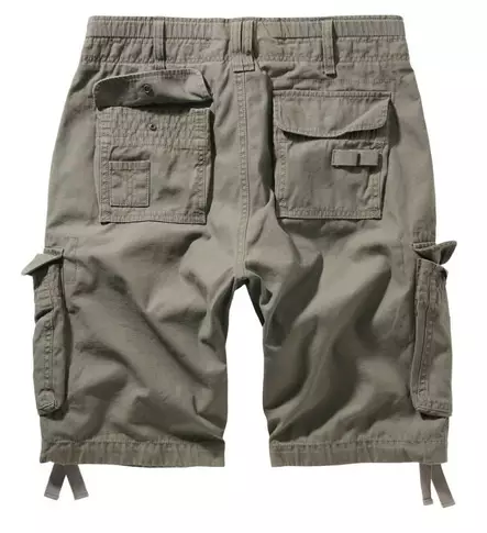 Brandit Pure Vintage Shorts, Grey-Green - Shorts and Sports Pants - 2017-1-M - 2