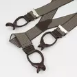 35 mm Snap Suspenders, Pinstripe, Brown - Braces - 4007-110-cm - 3