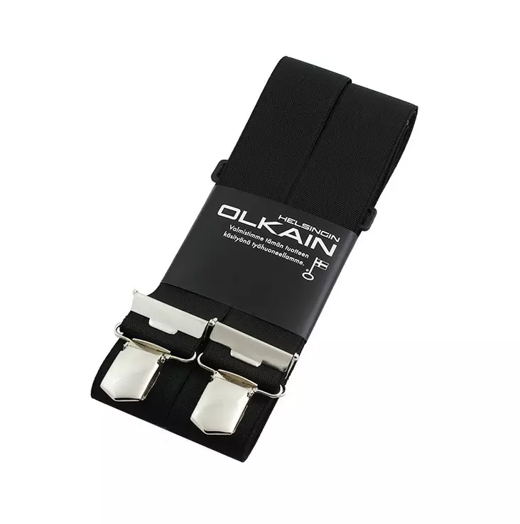 Y-Model Suspenders 35 mm, Black, Helsinki Suspenders 110 cm - Braces - 4004-110-cm - 1