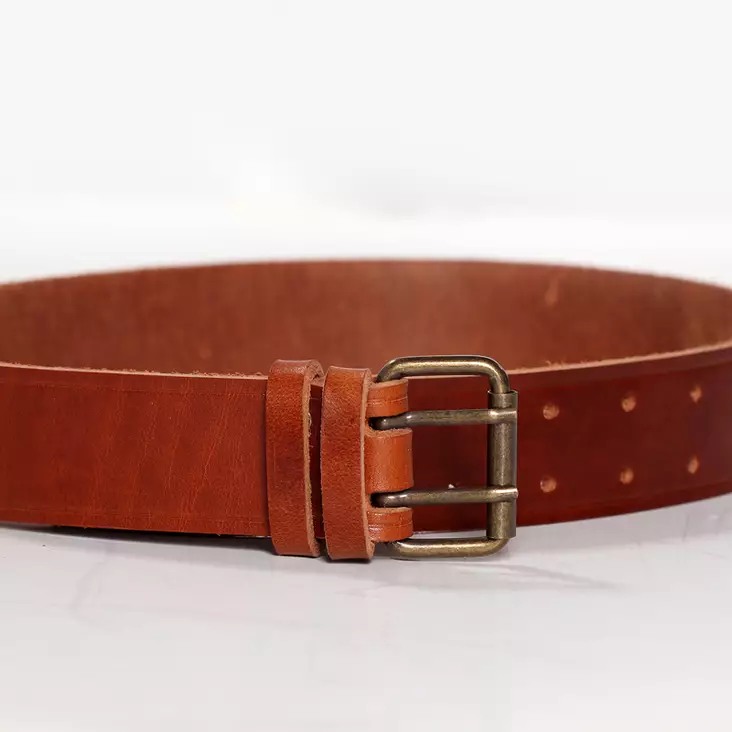 Esko Leather Belt 40 mm, Brown, Helsingin Olkain - Leather Belts - 4000-100-cm - 1