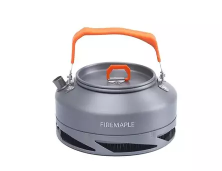 Fire-Maple FEAST XT1 Coffee/Tea Kettle 0.8 Liters with Heat Exchanger - Camping Cookware - FMFEASTXT1-O - 1