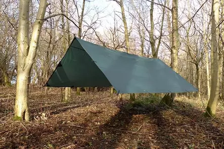 DD Tarp 3.5×3.5 m Shelter Tarp, Brown - Tarp and Tent Fabrics - DD-3-5X3-5-BR - 1