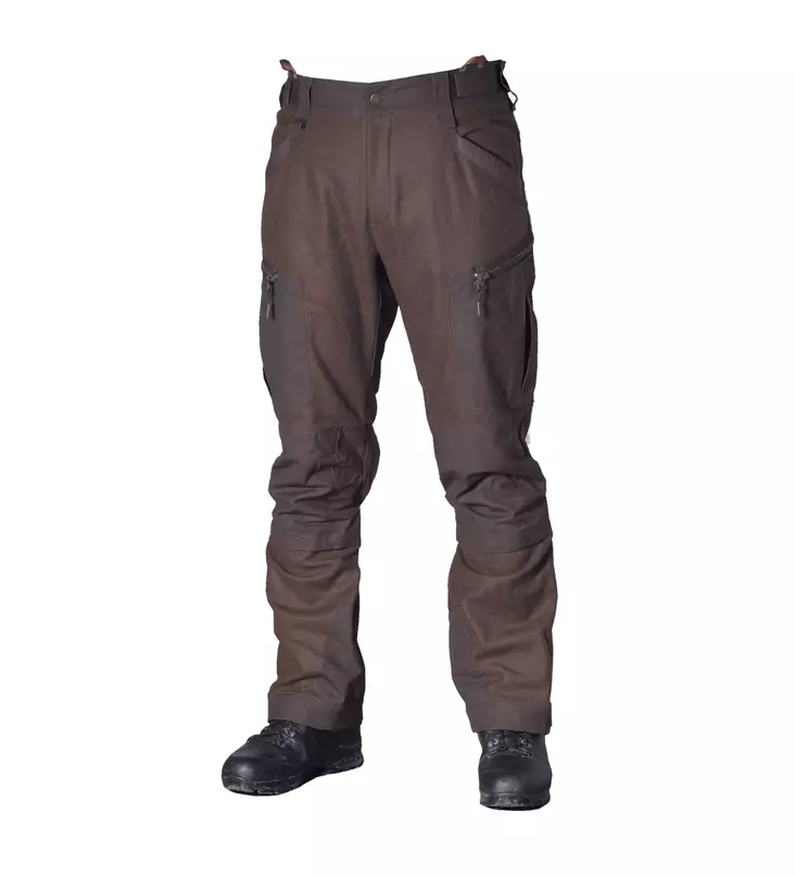 Rugged Wool-Cashmere Work Trousers, Brown - Cargo Pants - 130017-S-R - 1