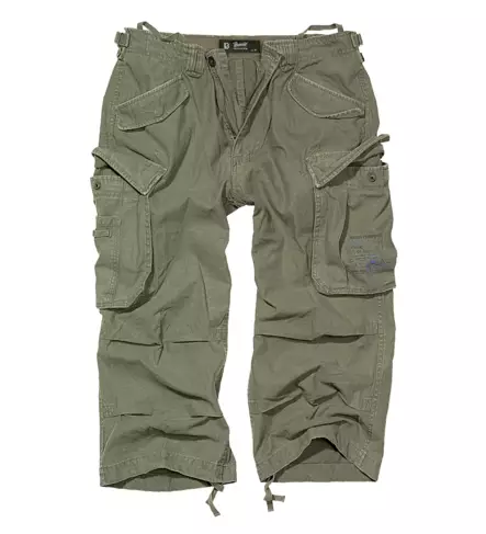 Brandit Industry Vintage Shorts, Olive Green - Shorts and Sports Pants - 2003-1-S - 3