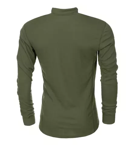 Dutch Odlo Long Sleeve Shirt with Collar Zipper, Olive Green, Military Surplus - Long Sleeve Shirts - 611257B-S - 2