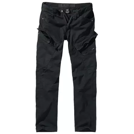 Brandit Adventure Cargo Pants, Slim Fit, Black S - Cargo Pants - 9470-2-S - 1