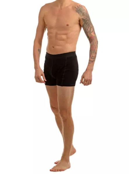Cross Adventure Merino Wool Boxers, Black - Underwear - 64305-S - 1