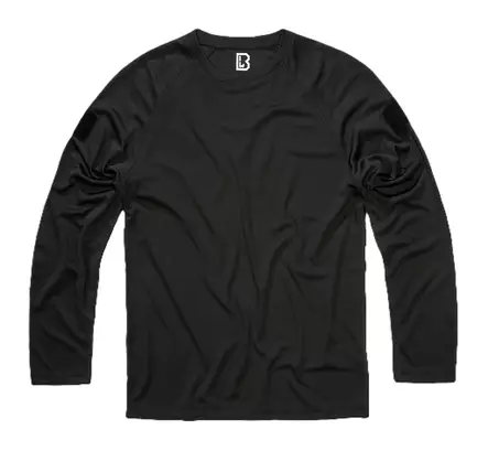Brandit Quick Dry Long Sleeve Shirt, Black - T-Shirts - 4231-11002-S - 1
