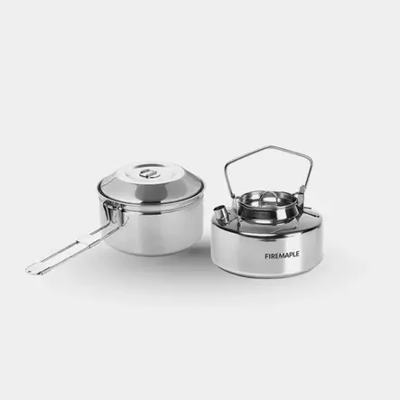 Fire-Maple Antarcti Camp Cooking Pot Set 1 L+1 L, Stainless Steel - Camping Cookware - FMASSKPS - 1