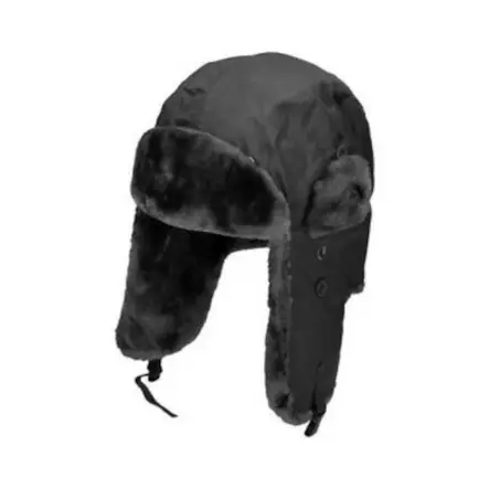 MA-1 Pilot Fur Hat, Black, Mil-Tec - Fur Hats - 12105002-S - 1