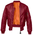 Brandit MA1 Pilot Jacket, Burgundy - Pilot and Outerwear Jackets - 3149-91-S - 1