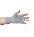 Finnish Merino Wool Fingerless Gloves, Light Grey - Gloves - 996090-S - 1