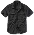 Brandit Short-Sleeve Button-Up Shirt, Black - Field Shirts and Utility Shirts - 4024-2-S - 1
