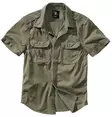 Brandit Short-Sleeve Button-Up Shirt, Green - Field Shirts and Utility Shirts - 4024-1-S - 1