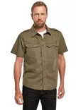 Brandit Short-Sleeve Button-Up Shirt, Green - Field Shirts and Utility Shirts - 4024-1-S - 2