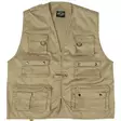 Outdoor Vest with Multiple Pockets, Light Brown, Mil-Tec - Vests - 10701004-S - 1