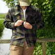 Longhorn Forest Flannel Shirt in Black and Green - Long Sleeve Shirts - 135301-S - 3