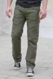 Brandit Adventure Cargo Pants, Slim Fit, Olive Green - Cargo Pants - 9470-1-S - 4