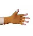 Finnish Merino Wool Fingerless Gloves, Mustard Yellow - Gloves - 996100-S - 1
