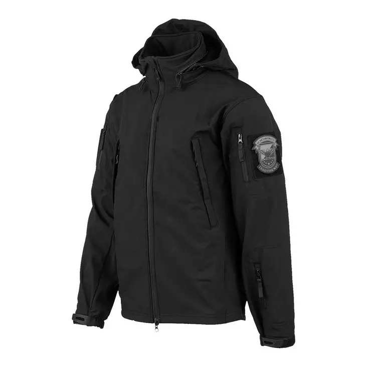 Tactical Softshell Jacket, Black, 101 Inc. - Fleece and Softshell Jackets - 129840B-S - 1