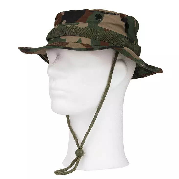 US Boonie Hat Ripstop, Woodland - Wide-Brimmed Hats and Boonie Hats - 213143-WL-S - 1