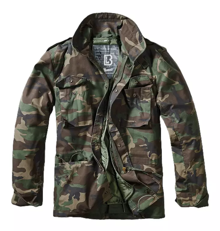 Brandit M65 Field Jacket with Detachable Liner, Woodland - Summer and Winter Jackets - 3108-10-S - 1