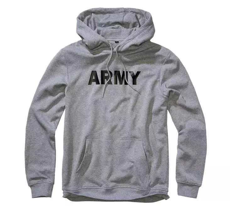 Brandit Army Hoodie, Gray - Hoodies and Sweatshirts - 9595-182-S - 1