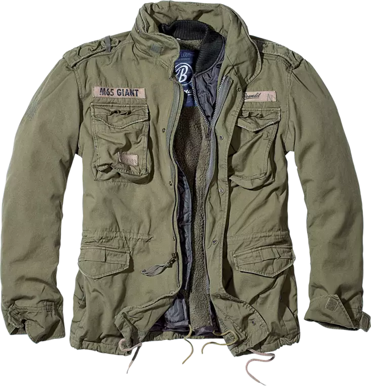Brandit Combat Jacket US M65 Giant, Olive Green - Summer and Winter Jackets - 3101-1-S - 1