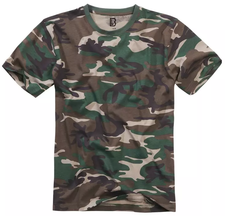 Brandit T-Shirt, Cotton, Woodland - T-Shirts - 4200-10-S - 1