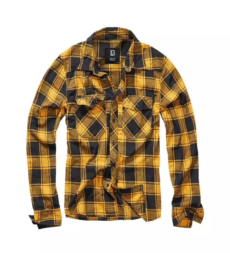 Logger's Flannel Shirt, Black/Yellow - Long Sleeve Shirts - 4002-119-S - 1