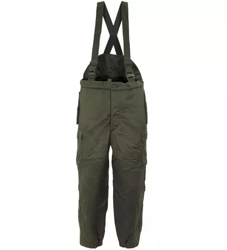 Austrian Cold Weather Trousers with Suspenders, Olive Green, Surplus - Winter Pants - 601213-S-short - 1