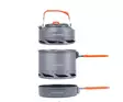 Fire-Maple FEAST Heat 3-Piece Pot Set with Heat Exchangers - Camping Cookware - FMFEASTHEAT - 1