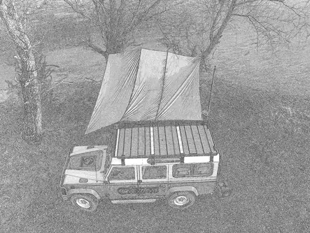 Bushmen Thermo Tarp 4 X 4 Meters, Olive Green / Silver - Tarp and Tent Fabrics - BUTHTARP4X4OLV - 2